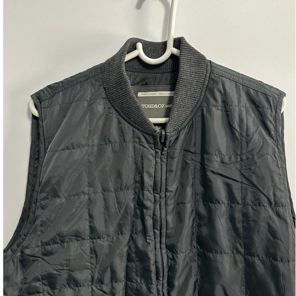 Toad & Co Men's Grey Quilted Puffer Vest Sz L - Picture 2 of 8